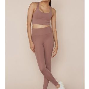 Girlfriend Collective Bra + Legging - Rose Quartz
